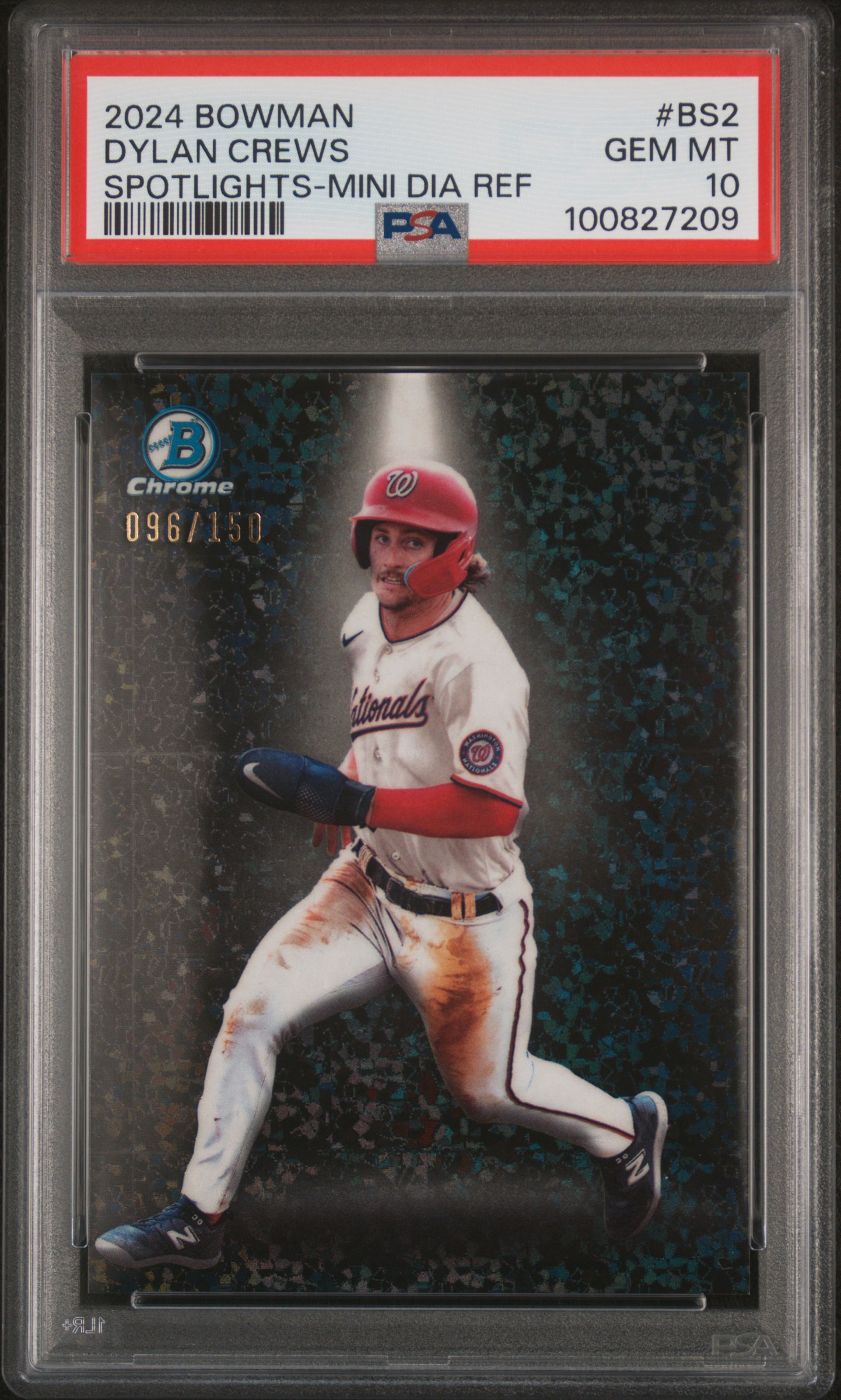 2024 Bowman Bowman Spotlights Dylan Crews #Bs2 (Spotlights-Mini Dia Ref) Gem Mt 10 front