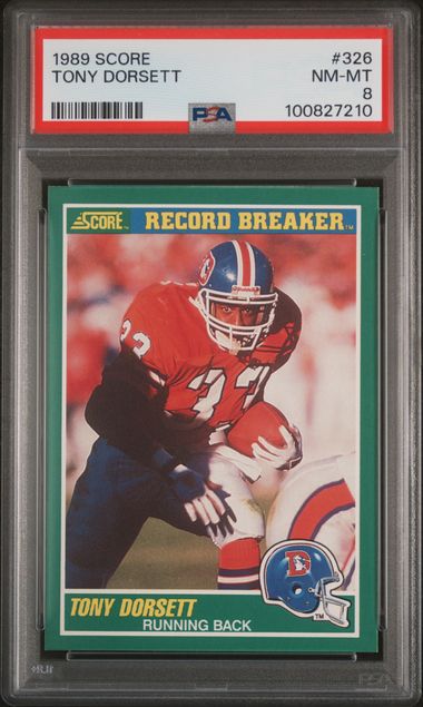 1989 Score Tony Dorsett #326 Nm-Mt 8 front