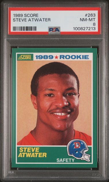 1989 Score Steve Atwater #263 Nm-Mt 8 front