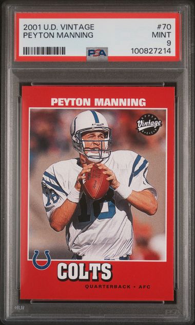 2001 Upper Deck Vintage Peyton Manning #70 Mint 9 front