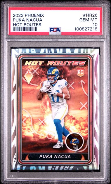 2023 Panini Phoenix Hot Routes Puka Nacua #Hr26 Gem Mt 10 front