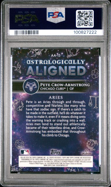 2024 Topps Chrome Cosmic Astrologically Aligned Pete Crow-Armstrong #13 Mint 9 back