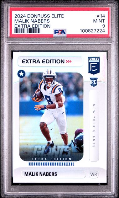 2024 Panini Donruss Elite Extra Edition Malik Nabers #14 Mint 9 front