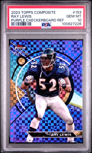 2023 Topps Composite Ray Lewis #153 (Purple Checkerboard Ref) Gem Mt 10 front