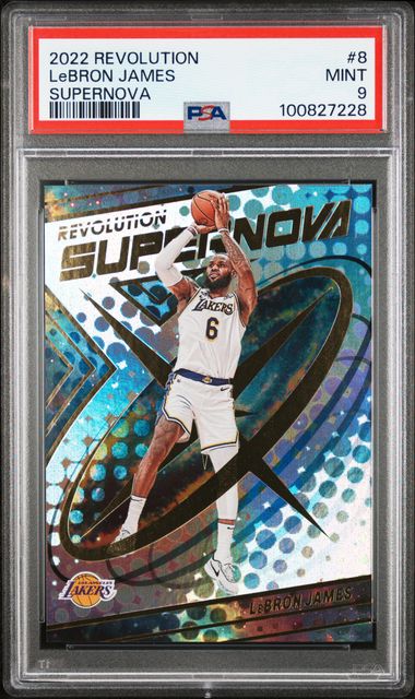 2022 Panini Revolution Supernova Lebron James #8 (Supernova) Mint 9 front