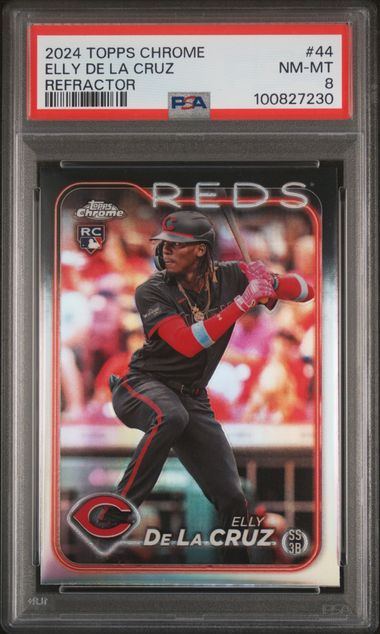2024 Topps Chrome Elly De La Cruz #44 (Refractor) Nm-Mt 8 front