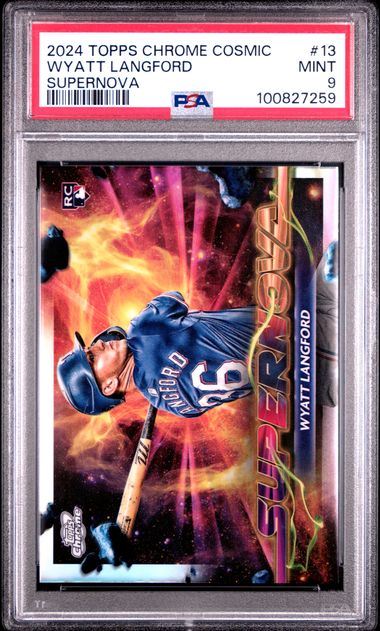 2024 Topps Chrome Cosmic Supernova Wyatt Langford #13 Mint 9 front