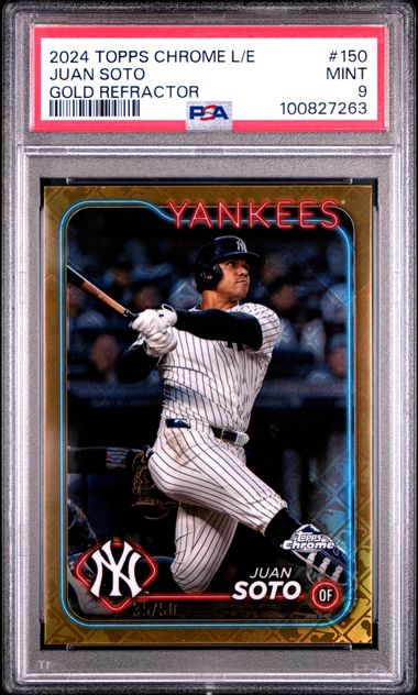 2024 Topps Chrome Logofractor Edition Juan Soto #150 (Gold Refractor) Mint 9 front