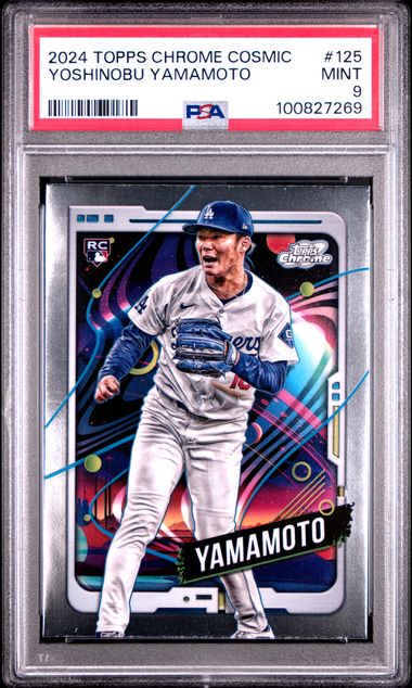 2024 Topps Chrome Cosmic Yoshinobu Yamamoto #125 Mint 9 front