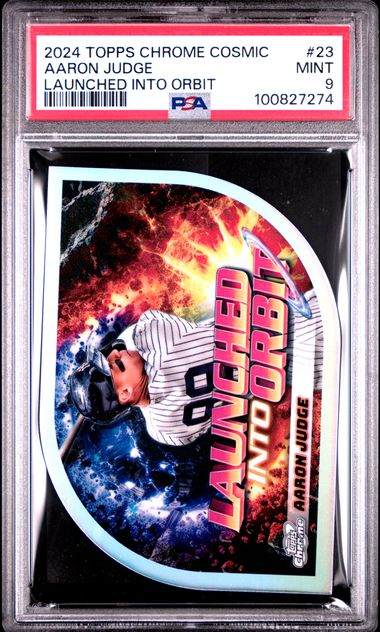2024 Topps Chrome Cosmic Launched Into Orbit Aaron Judge #23 Mint 9 front