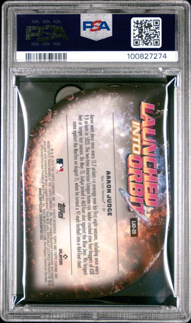 2024 Topps Chrome Cosmic Launched Into Orbit Aaron Judge #23 Mint 9 back