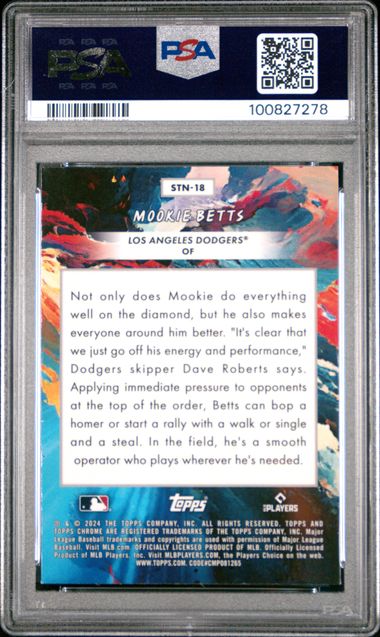 2024 Topps Chrome Cosmic Stars In The Night Mookie Betts #18 Mint 9 back