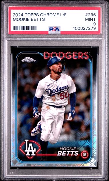 2024 Topps Chrome Logofractor Edition Mookie Betts #296 Mint 9 front