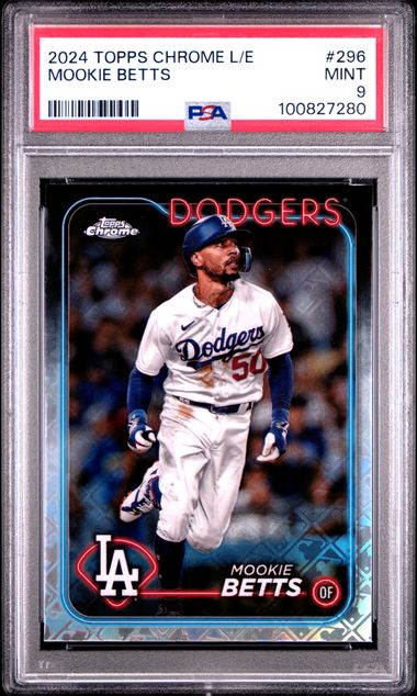 2024 Topps Chrome Logofractor Edition Mookie Betts #296 Mint 9 front