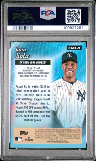 2024 Topps Chrome Logofractor Edition Chrome All Etch Juan Soto #Cael9 Nm-Mt 8 back