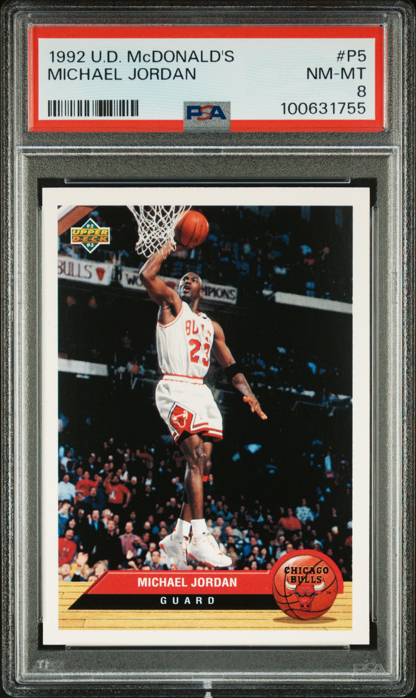 1992 Upper Deck Mcdonald's Michael Jordan #P5 Nm-Mt 8 front
