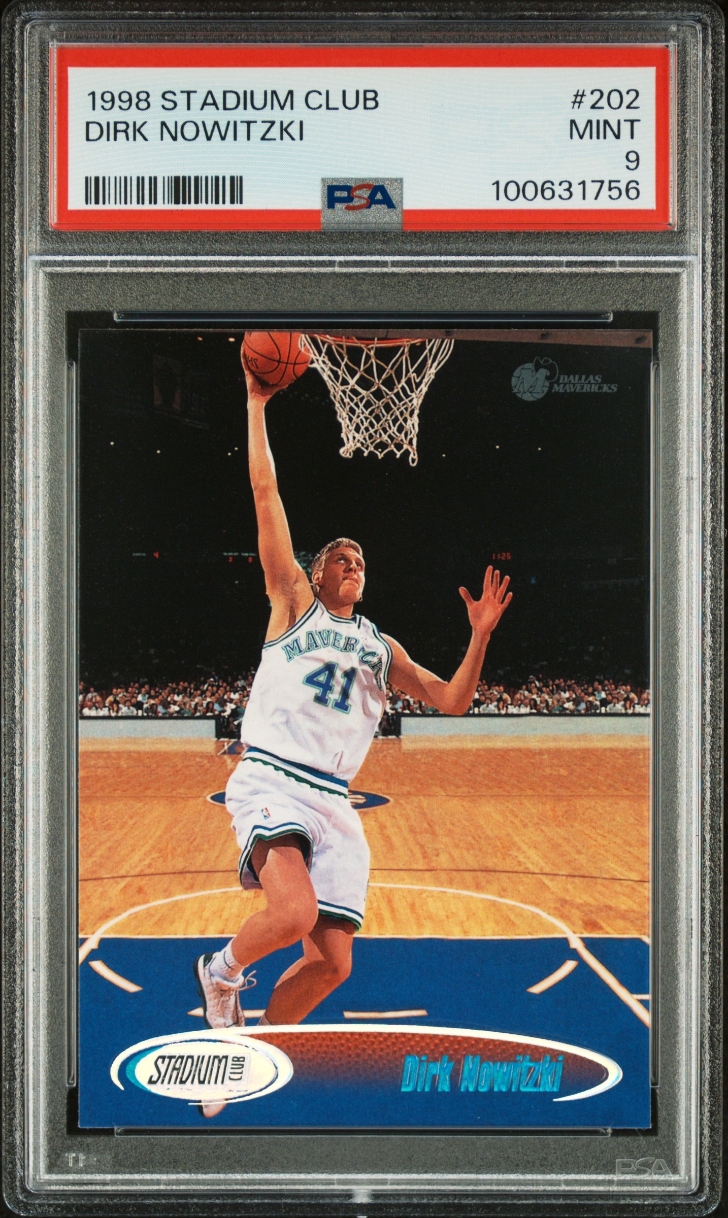 1998 Stadium Club Dirk Nowitzki #202 Mint 9 front