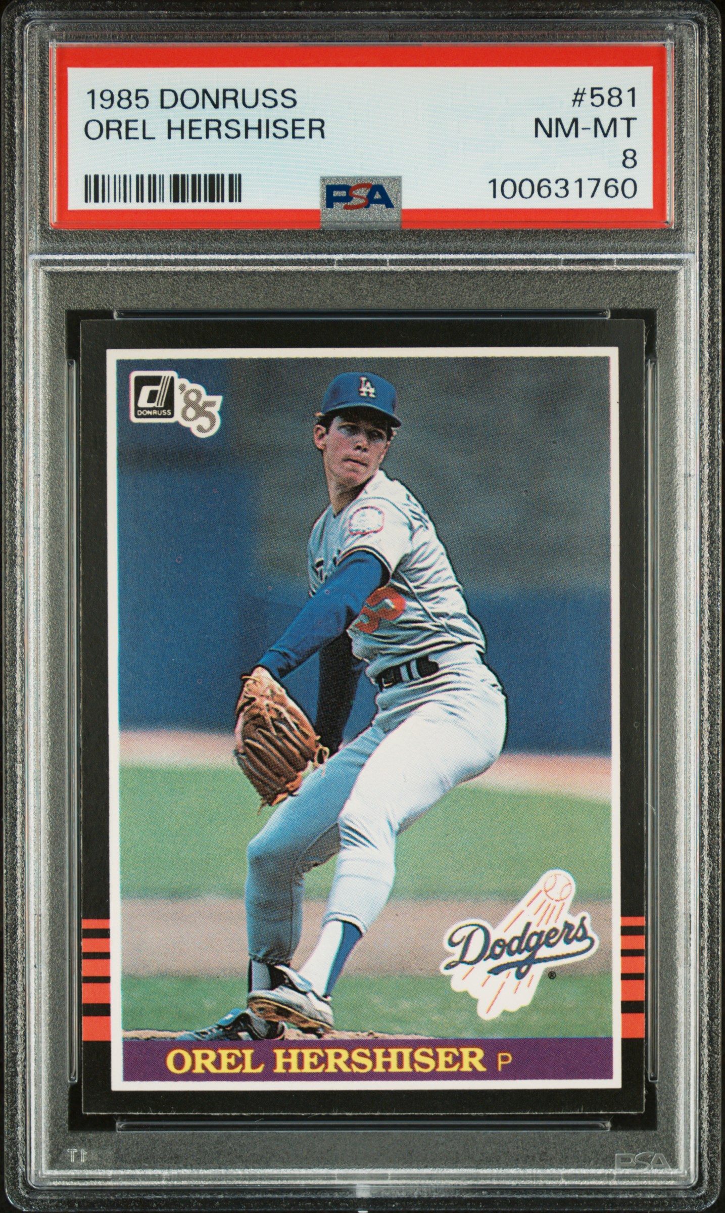 1985 Donruss Orel Hershiser #581 Nm-Mt 8 front