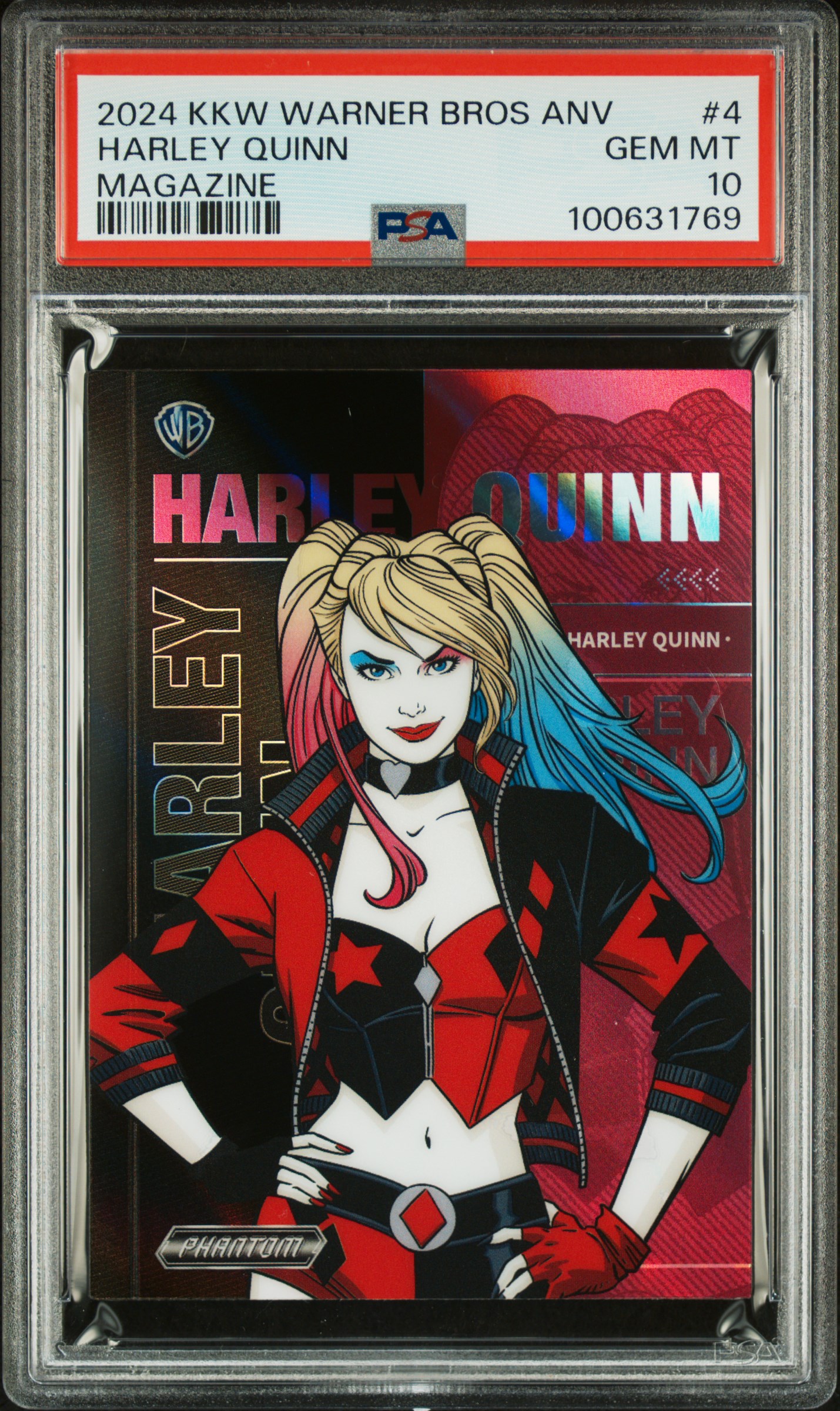 2024 Kakawow Phantom Warner Bros. 100Th Anniversary Magazine Harley Quinn #4 Gem Mt 10 front