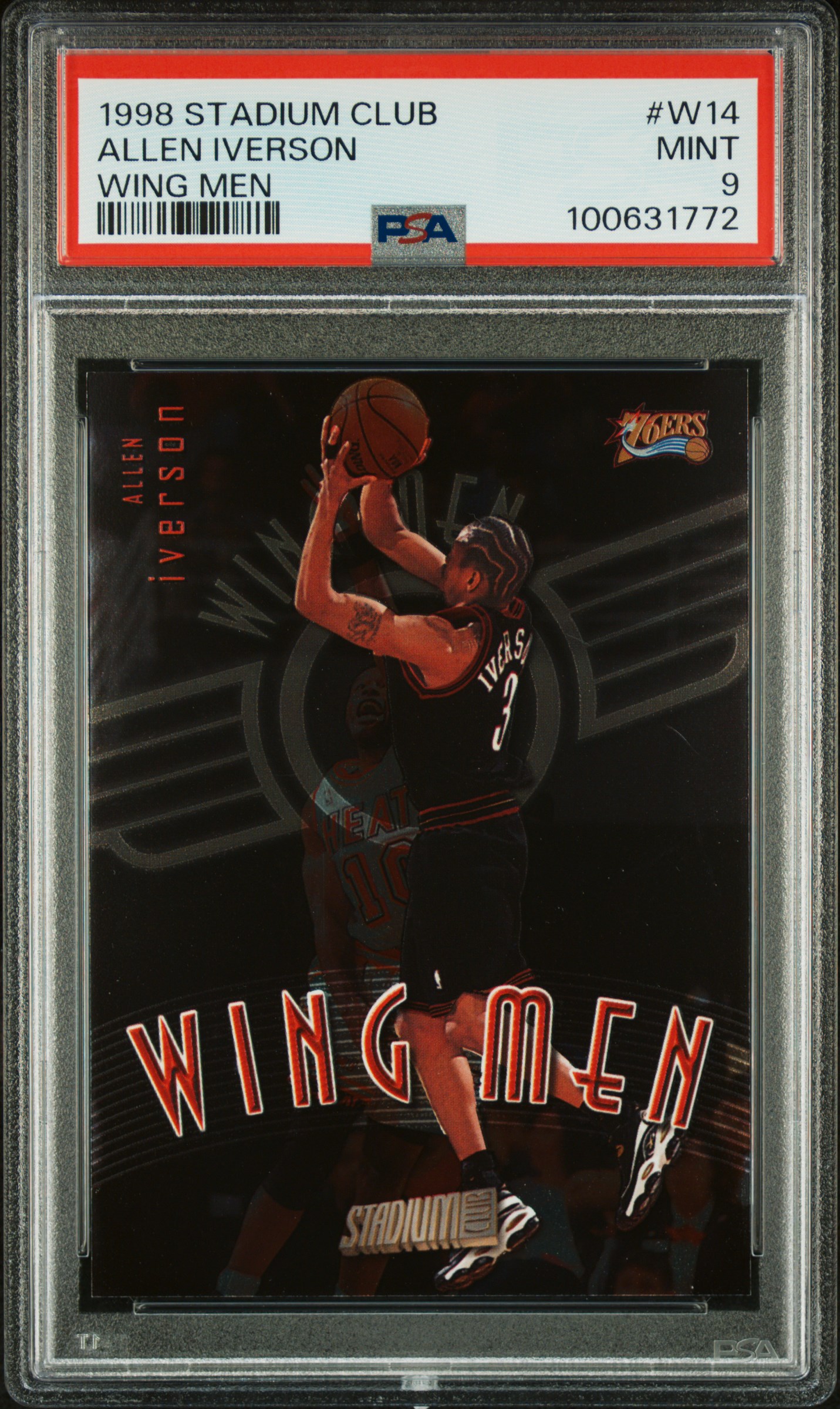 1998 Stadium Club Wing Men Allen Iverson #W14 (Wing Men) Mint 9 front