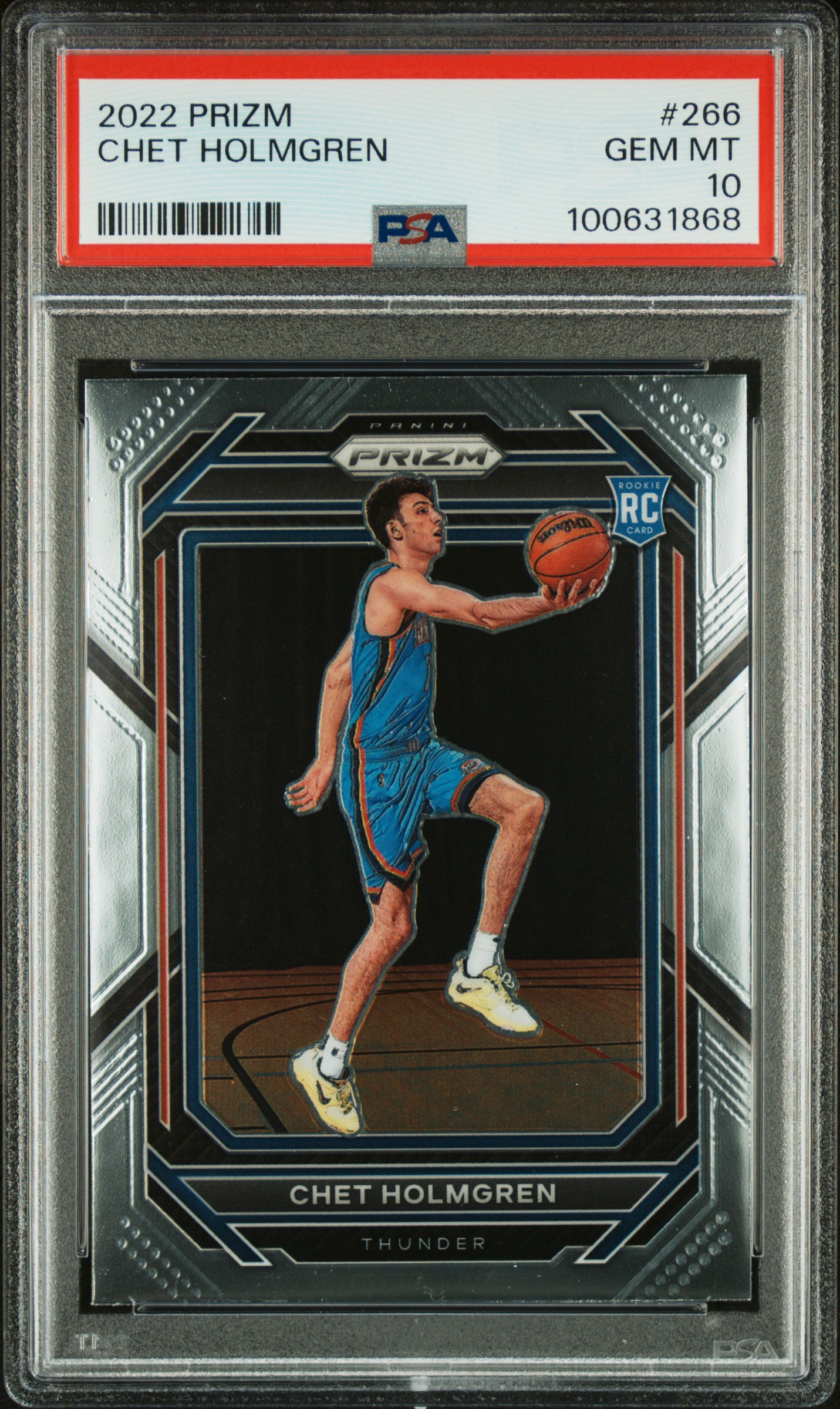 2022 Panini Prizm Chet Holmgren #266 Gem Mt 10 front