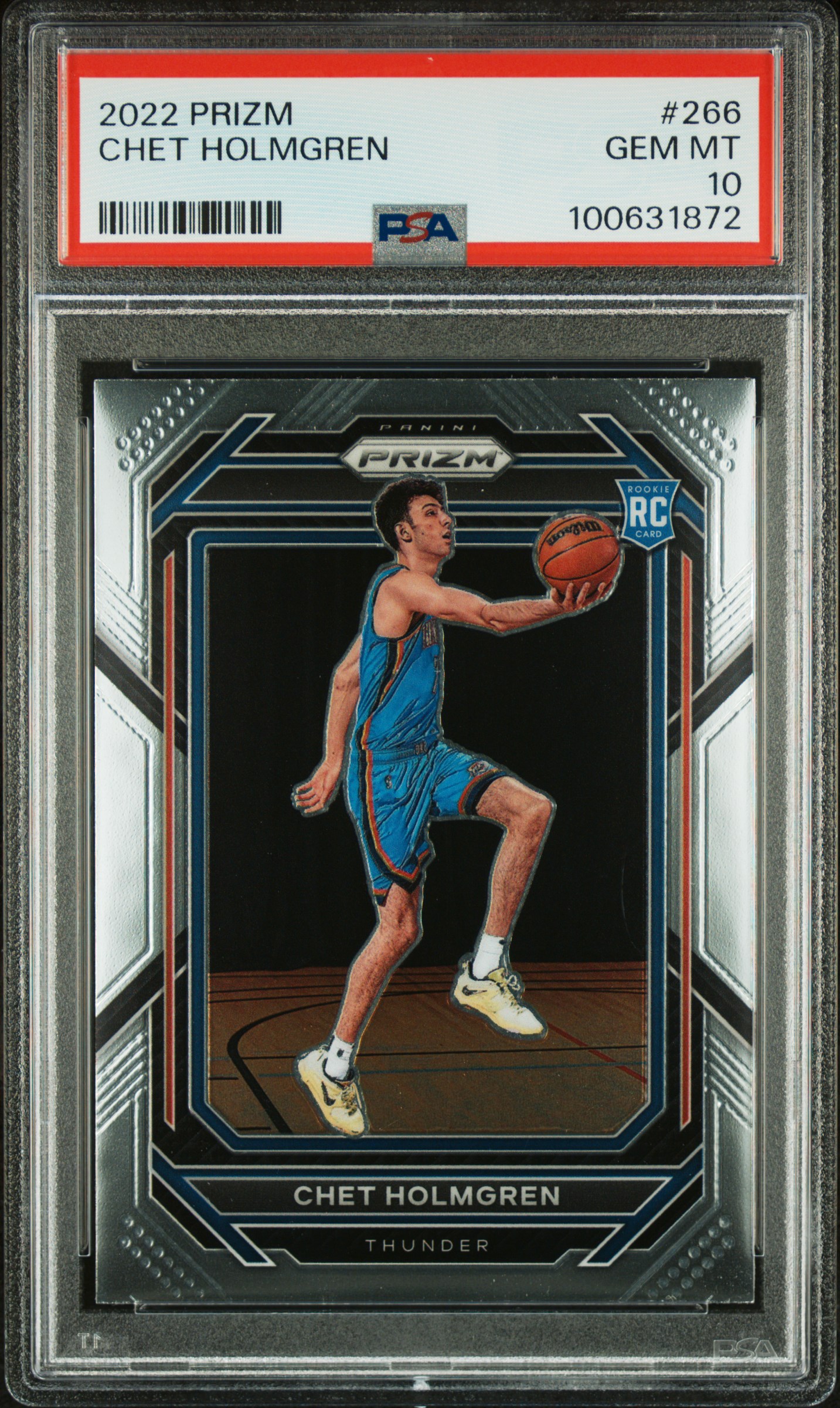 2022 Panini Prizm Chet Holmgren #266 Gem Mt 10 front