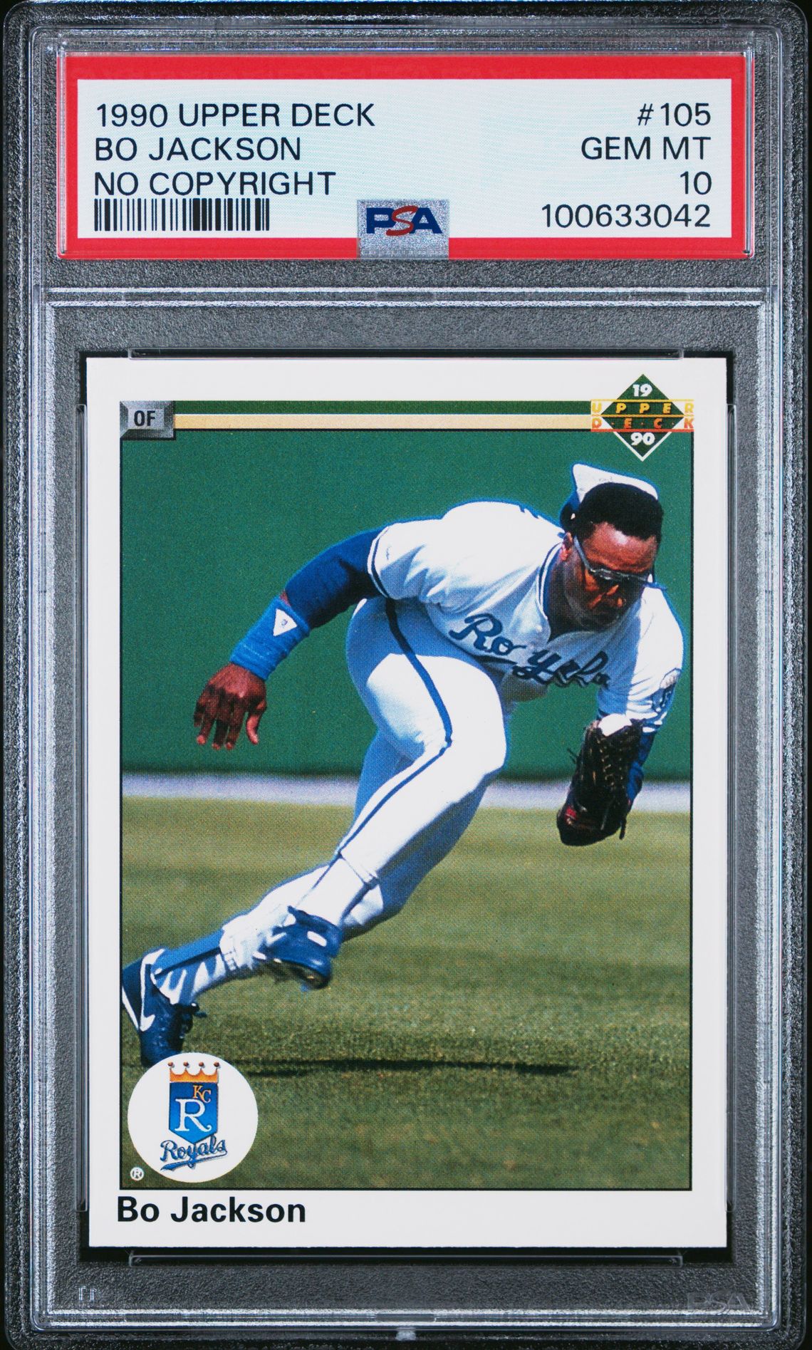 1990 Upper Deck UPPER DECK NO COPYRIGHT #105 Bo Jackson front