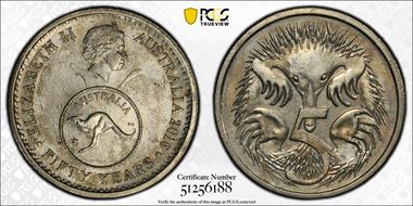 2016 5C 50 Yrs Decimal Currency AU53