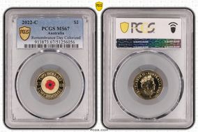 2022-C $2 Remembrance Day Colorized MS67