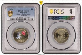 2024 $1 Bluey w/Balloon - Dollarbucks Colorized MS68