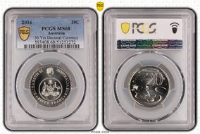 2016 20C 50 Yrs Decimal Currency MS68