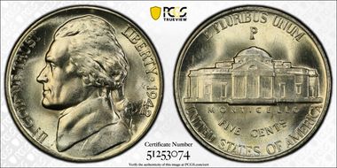 1942-P 5C Silver MS66FS