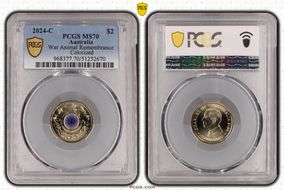 2024-C $2 War Animal Remembrance Colorized MS70