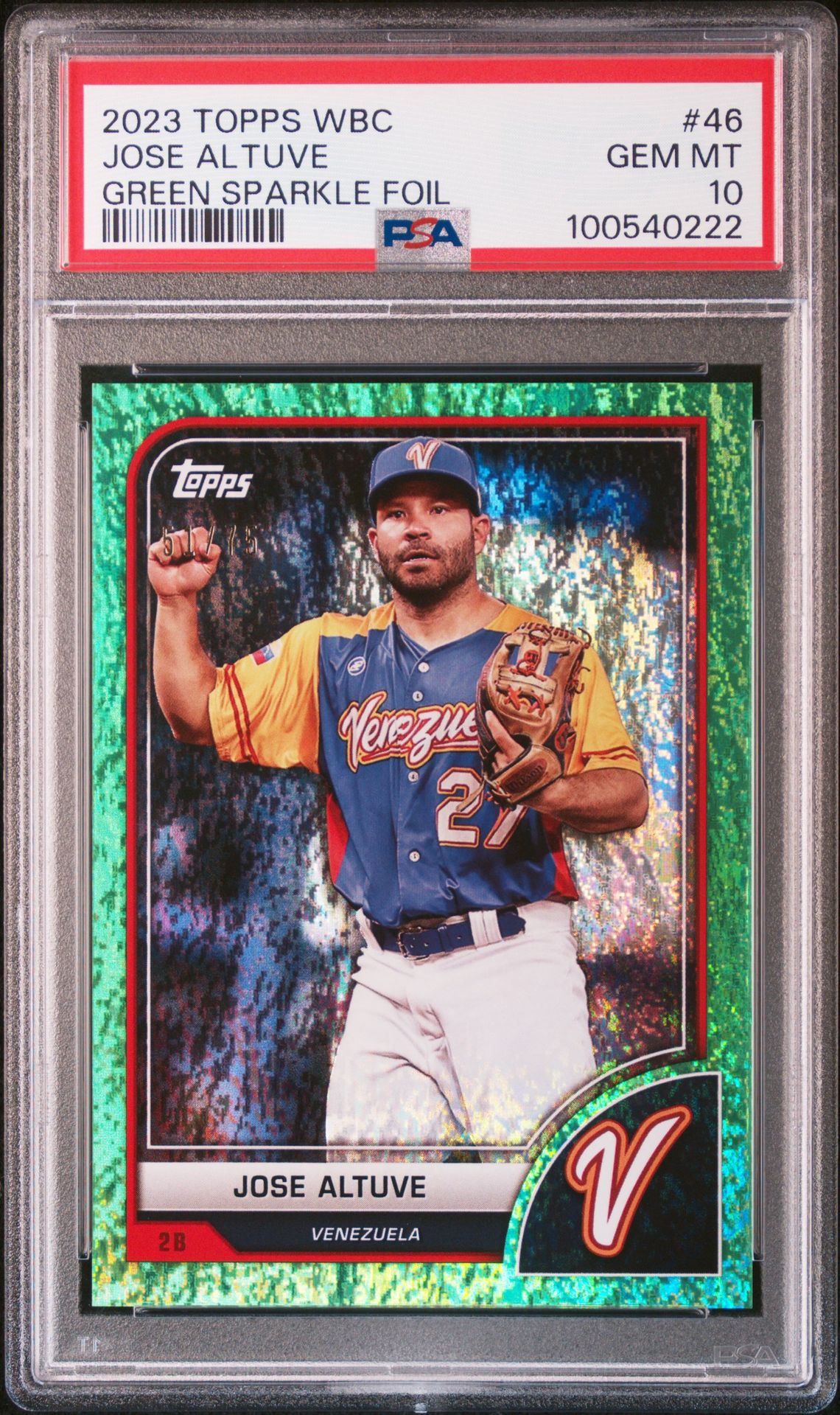 2023 Topps TOPPS WORLD BASEBALL CLASSIC Green #46 Jose Altuve front