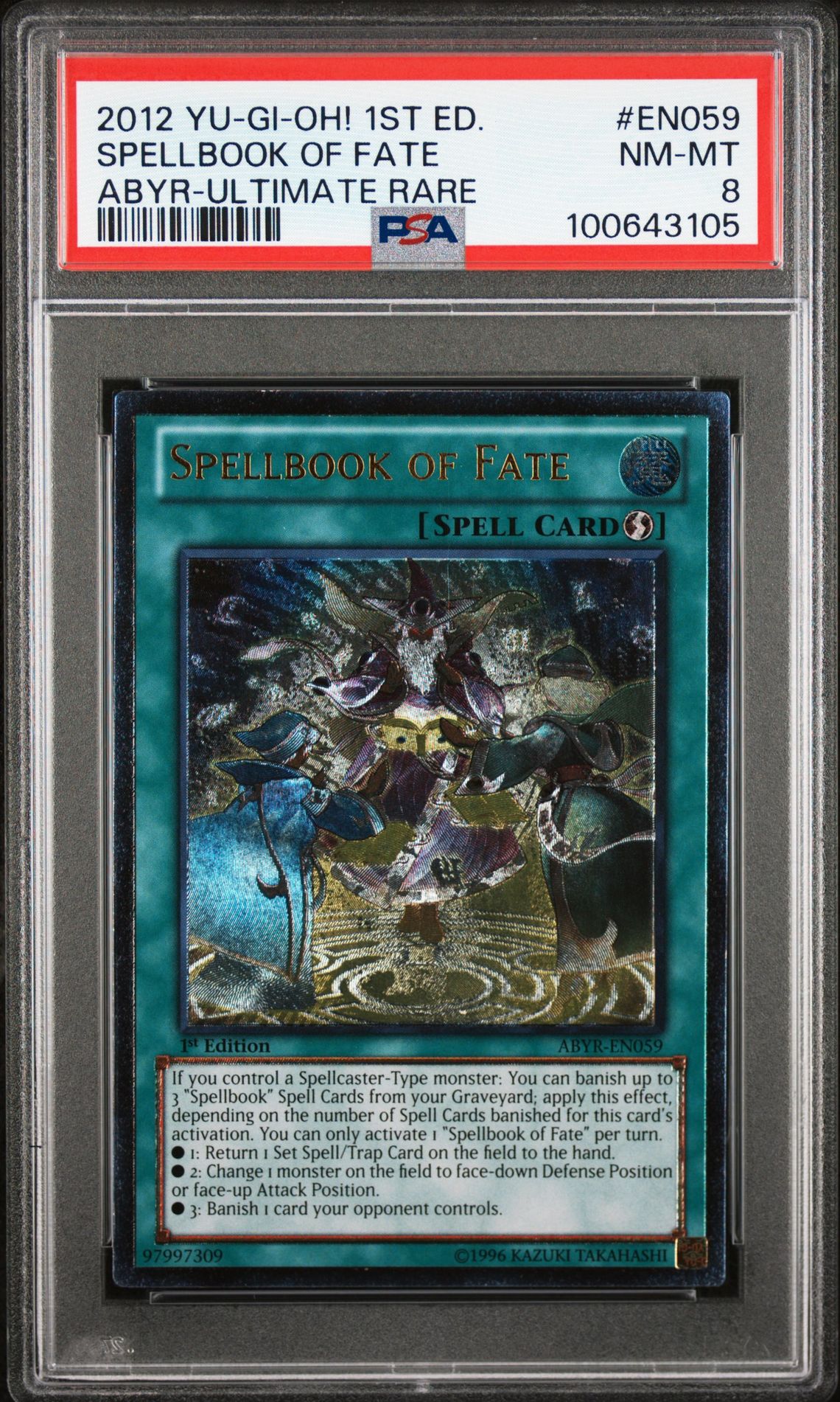 2012 Yu-Gi-Oh! YU-GI-OH! ABYR-ABYSS RISING Abyr-Ultimate Rare Spellbook Of Fate front