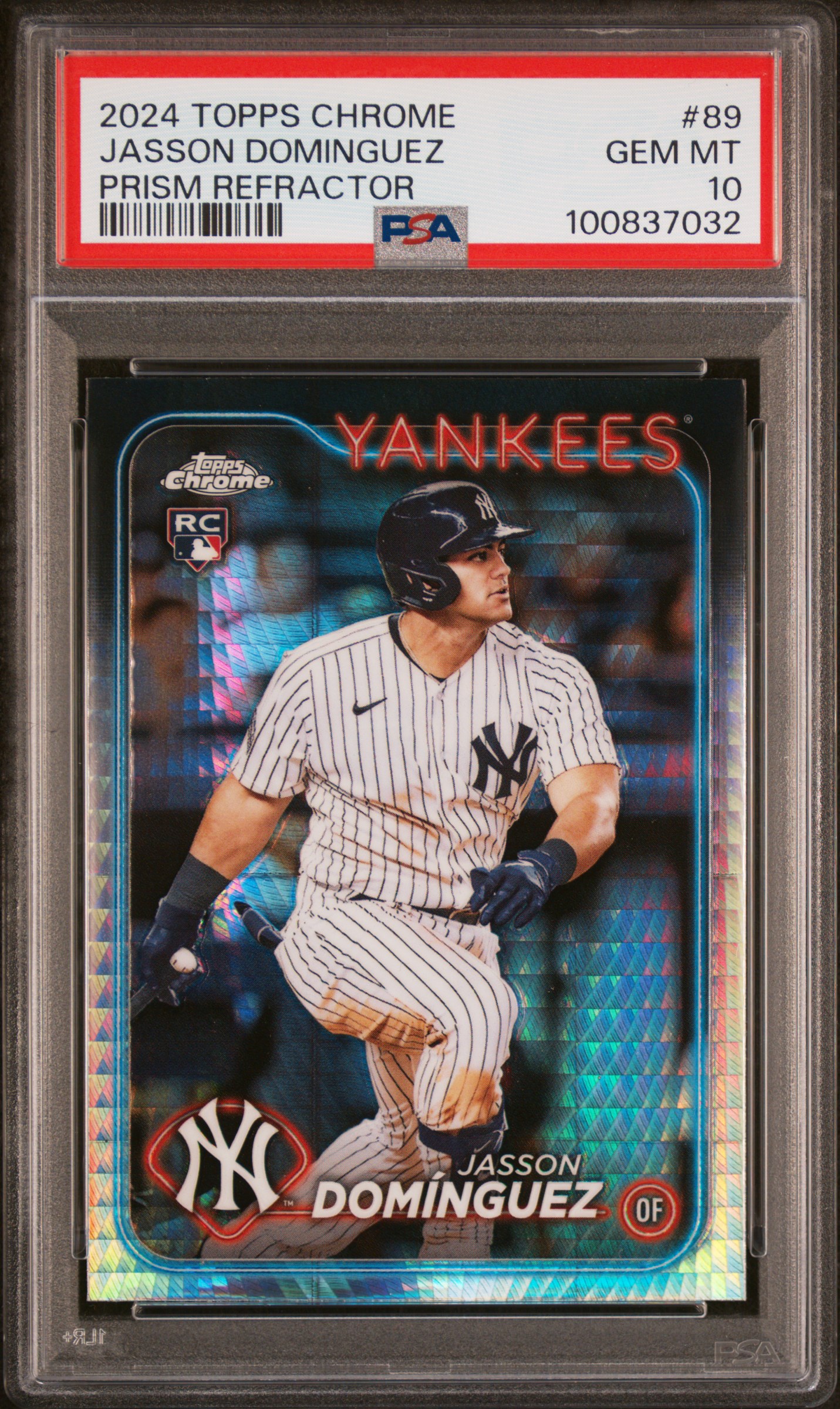 2024 Topps Chrome Jasson Dominguez #89 (Prism Refractor) Gem Mt 10 front
