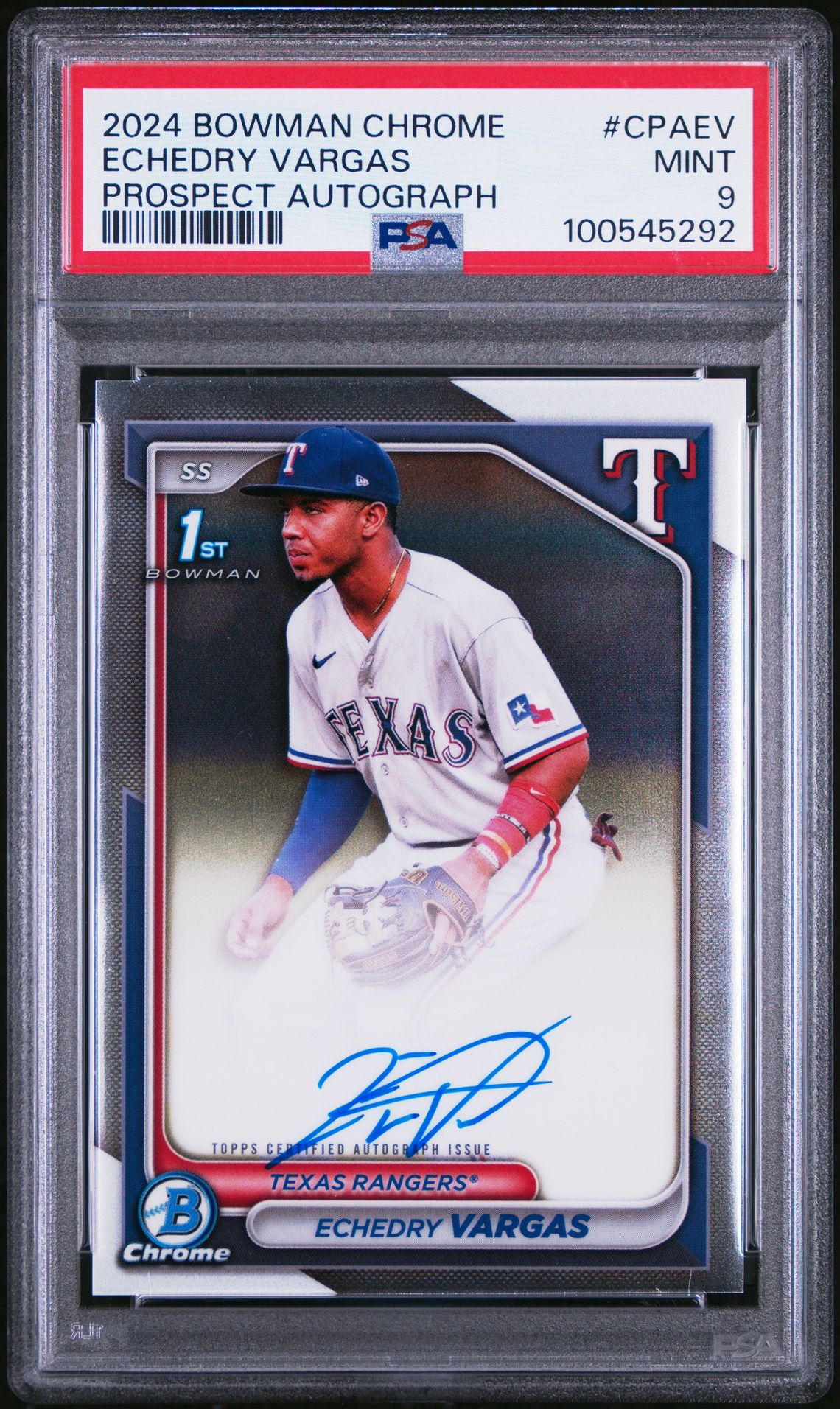 2024 Bowman BOWMAN CHROME PROSPECT AUTOGRAPHS #CPAEV Echedry Vargas front