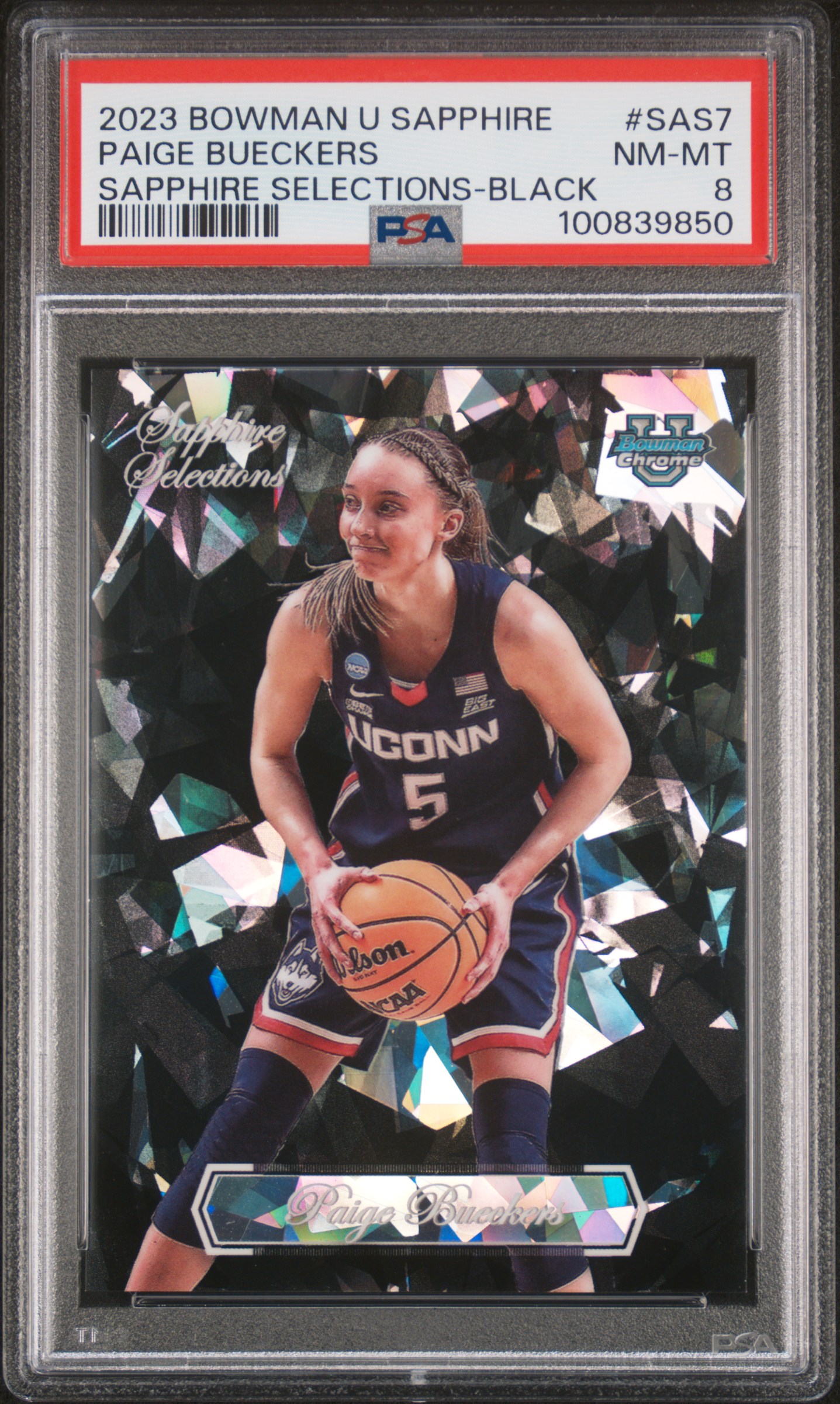 Bowman Paige Bueckers Die Cut Shimmer（2023 Bowman U Chrome Paige 