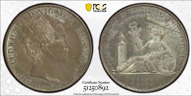 1835 Thaler KM-779 Railway MS66