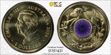 2024-C $2 War Animal Remembrance Colorized MS69