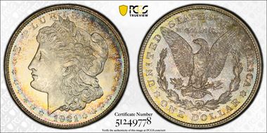 1921-D $1 MS65+