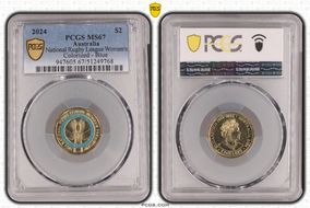 2024 $2 National Rugby League Women's Colorized - Blue MS67