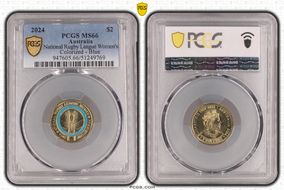 2024 $2 National Rugby League Women's Colorized - Blue MS66