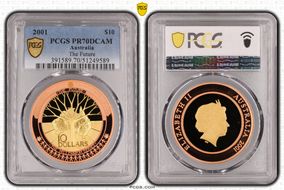 2001 $10 The Future PR70DCAM