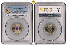 2024-C $2 War Animal Remembrance Colorized - First Strike MS67