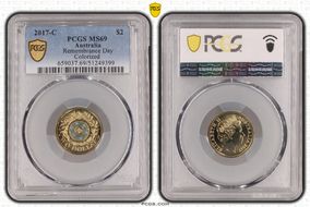 2017-C $2 Remembrance Day Colorized MS69