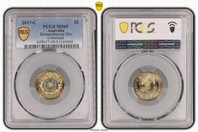 2017-C $2 Remembrance Day Colorized MS69