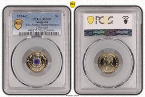 2024-C $2 War Animal Remembrance Colorized MS70