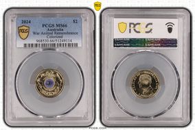 2024 $2 War Animal Remembrance Colorized MS66