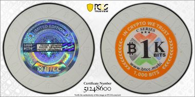 2016 .001 BTC BTCC White 1K Chip Series C MS69